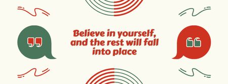 Ontwerpsjabloon van Facebook cover van Inspirerend citaat over geloven in jezelf