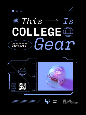 Sports Uniform for Student Team Poster US Šablona návrhu