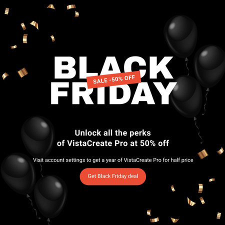 Template di design Grande offerta di vendita del Black Friday per il servizio Instagram
