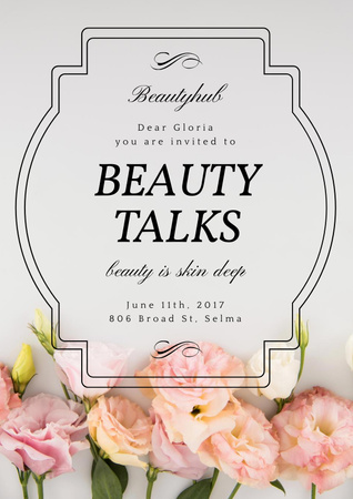 Beauty talks invitation Poster Design Template