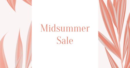 Ontwerpsjabloon van Facebook AD van Midsummer Sale Announcement