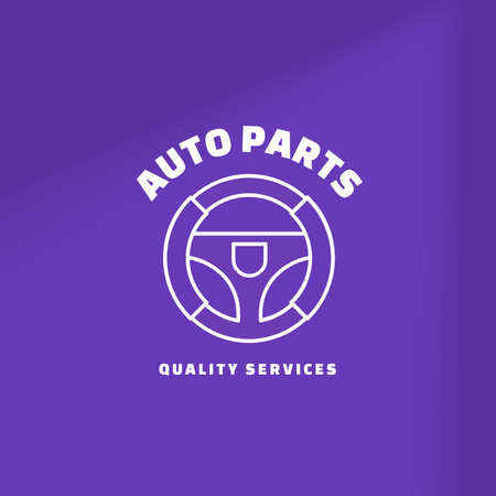 Platilla de diseño Car Repair Services Offer with Steering Wheel Logo
