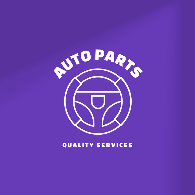 Car Repair Services Offer with Steering Wheel Logo Tasarım Şablonu