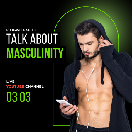 Talk About Body Building Podcast Cover Design Template