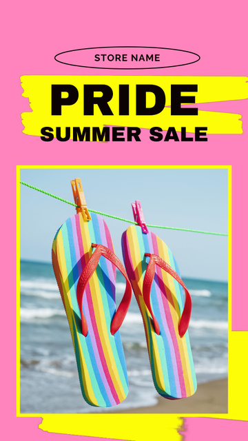 Pride Summer Sale Announcement Instagram Video Story Design Template