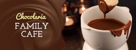 Hot chocolate Fondue dish Facebook cover Design Template