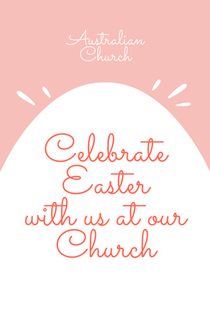 Plantilla de diseño de Anuncio de celebración de Pascua de la iglesia en rosa Flyer 4x6in 