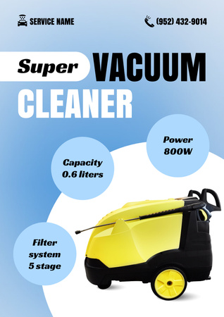 Vacuum Cleaner for Car Poster Design Template