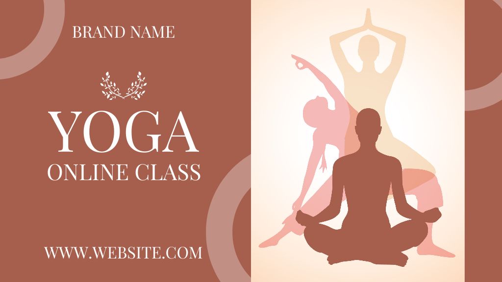Yoga Online Classes Announcement Label 3.5x2inデザインテンプレート