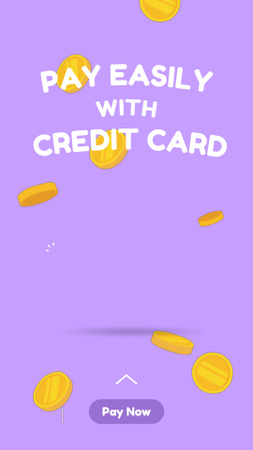 Ontwerpsjabloon van Instagram Video Story van Betaal gemakkelijk met creditcard