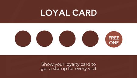 Platilla de diseño Confectionery's Loyalty Program on Brown Business Card US