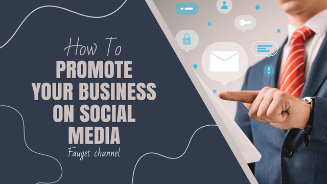 Plantilla de diseño de Helpful Guidelines About Promoting Business On Social Media Youtube Thumbnail 