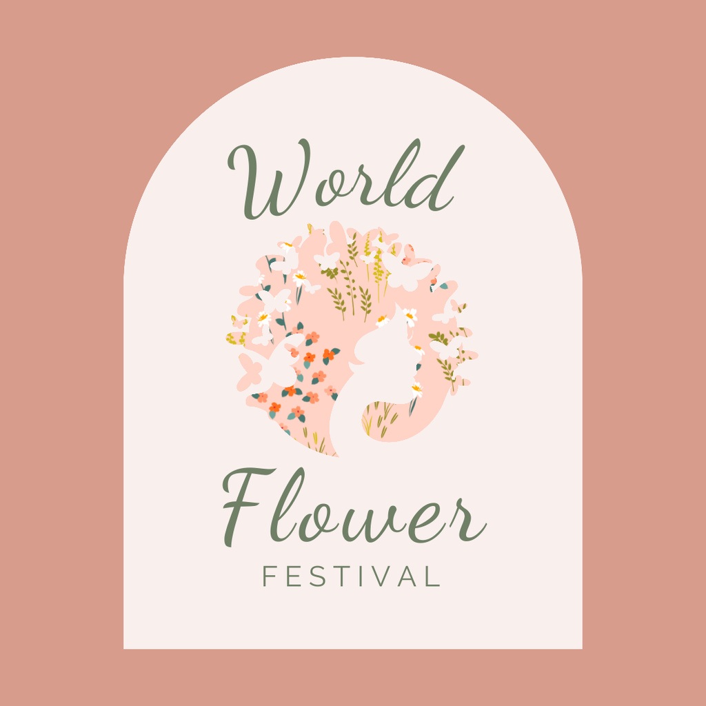 Flower Festival Event Announcement Instagram Modelo de Design