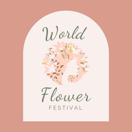 Flower Festival Event Announcement Instagram Design Template