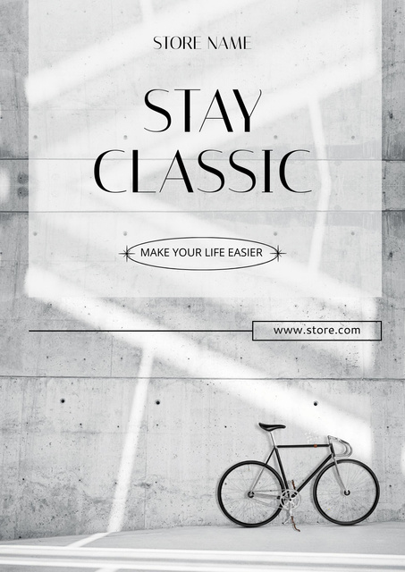 Bicycle Shop Ad Poster Design Template
