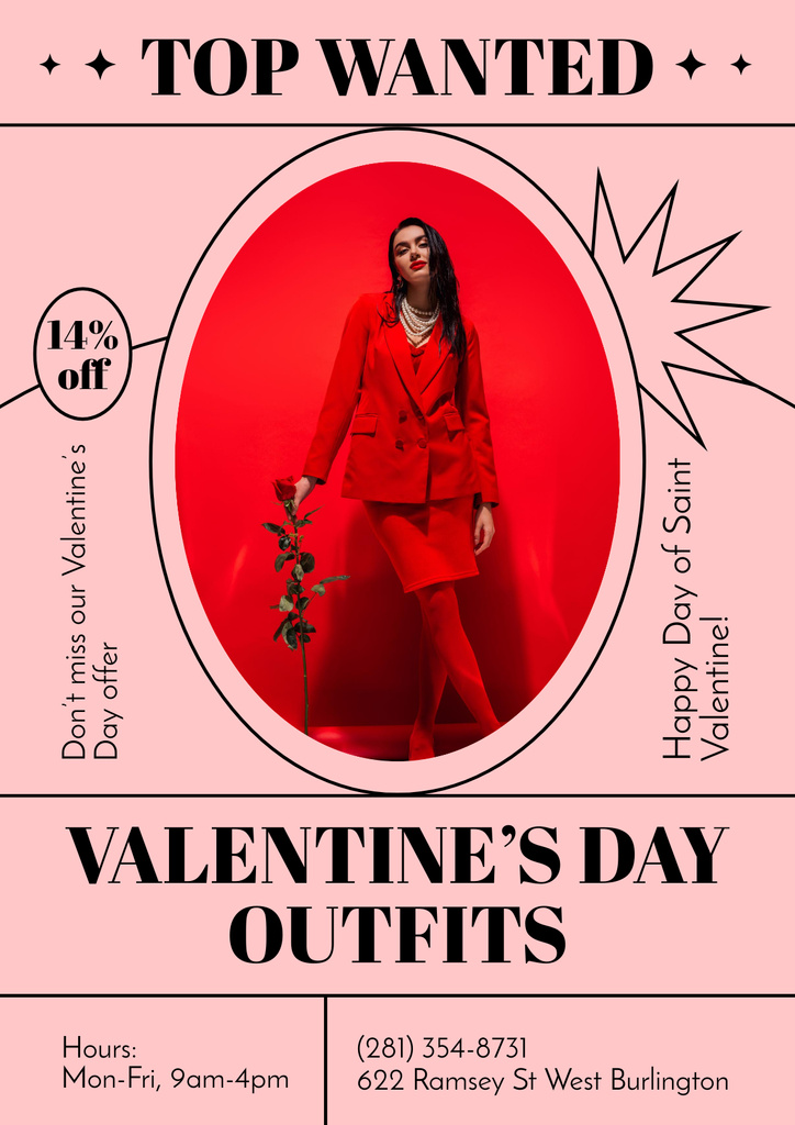 Offer of Valentine's Day Outfits Poster Design Template