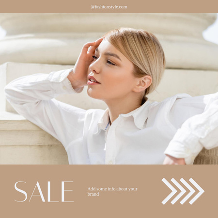 Fashion Collection Sale with Stylish Woman Instagram AD Design Template