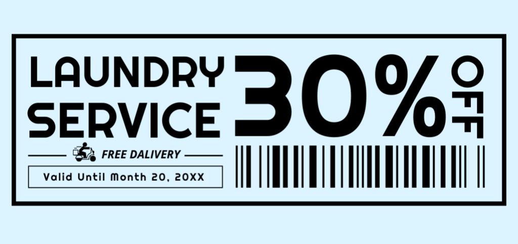 Plantilla de diseño de Laundry Services Ad with Big Discount Coupon Din Large 