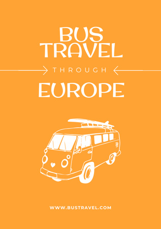 Unforgettable Bus Travel Packages Announcement Flyer A5 tervezősablon