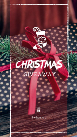Christmas Special Offer with Festive Gift Instagram Story Tasarım Şablonu