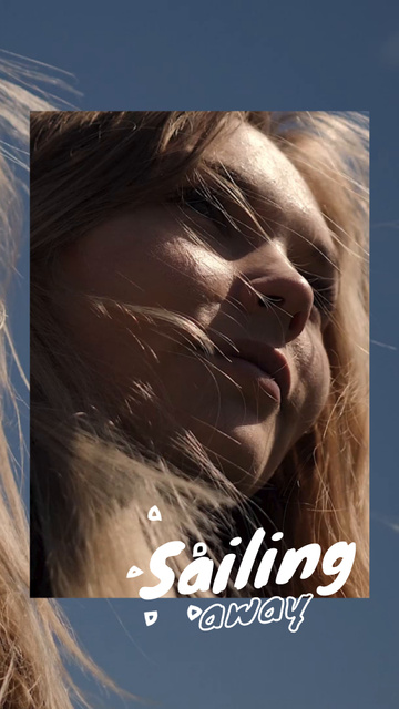 Inspirational Travel Phrase with Young Woman TikTok Video – шаблон для дизайну