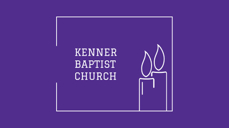 Baptist Church with Candles illustration Youtube Design Template