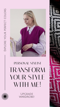 Platilla de diseño Transforming Outfits Style With Competent Stylist Instagram Video Story