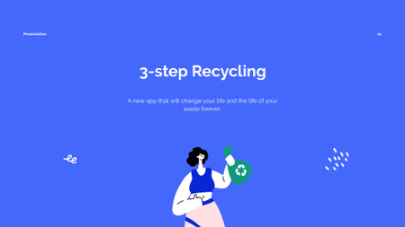 Recycling App promotion Presentation Wide Design Template