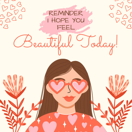Beauty Reminding Quote Instagram Design Template
