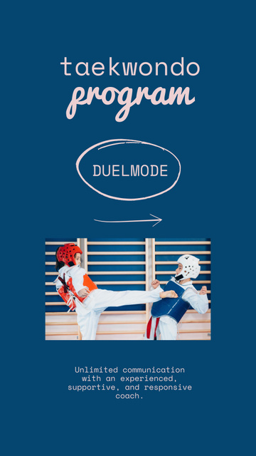 Taekwondo Program Announcement Instagram Story Πρότυπο σχεδίασης