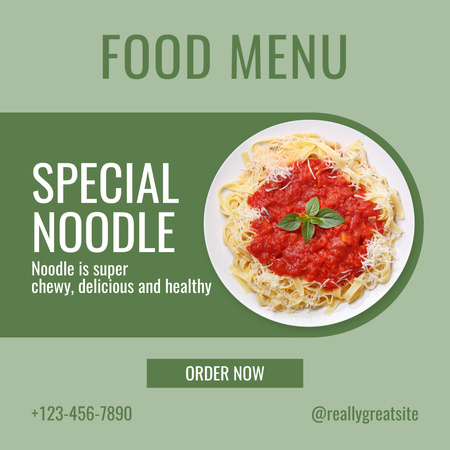 Designvorlage Delicious Noodle Offer für Instagram