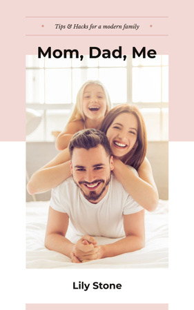 Tips and Lifehacks for Modern Young Family Book Cover Modelo de Design