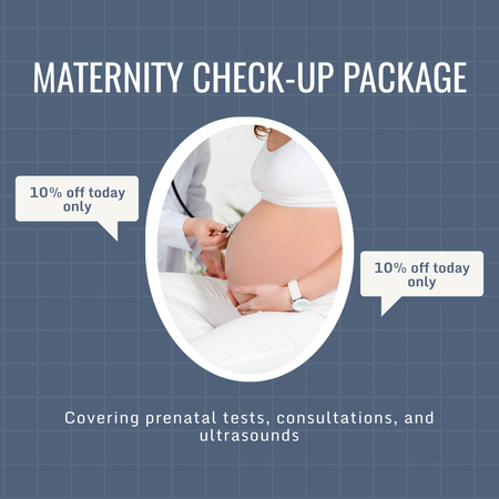 Platilla de diseño One-Day Discount on Pregnancy Check-Up Instagram