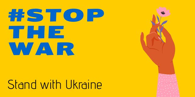 Stop War in Ukraine Twitter Πρότυπο σχεδίασης