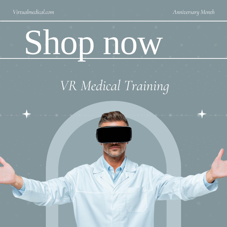 Modèle de visuel vr offre de formation médicale - Animated Post
