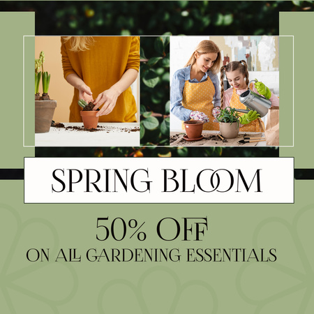 Garden Supplies Spring Sale Offer Instagram Πρότυπο σχεδίασης