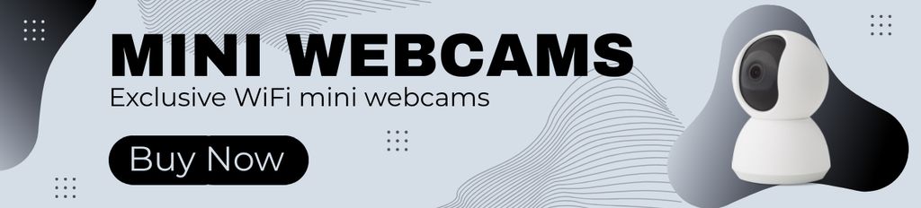Ontwerpsjabloon van Ebay Store Billboard van Exclusive Purchase Offer Mini Webcams