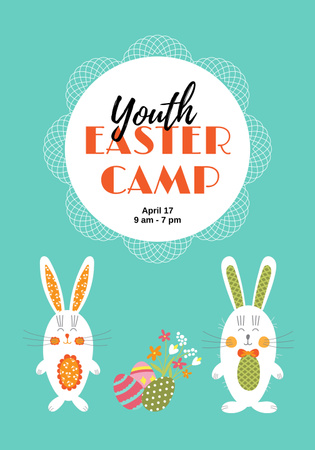 Designvorlage Youth Easter Camp Ad für Poster 28x40in