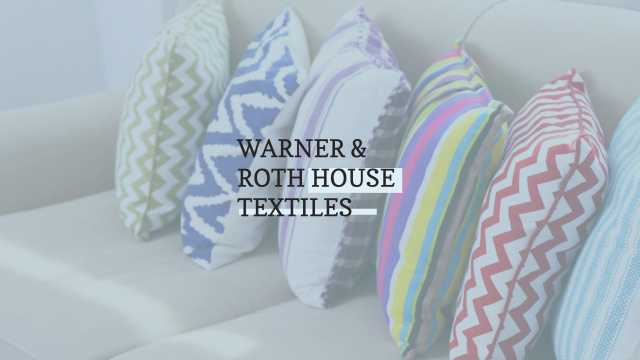 Home Textiles Ad with Pillows on Sofa Youtube Modelo de Design