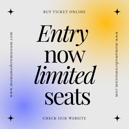 Designvorlage Offer Buy Tickets Online for Event für Instagram