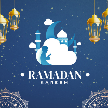 Ontwerpsjabloon van Animated Post van Ramadan Kareem Festive Illustration