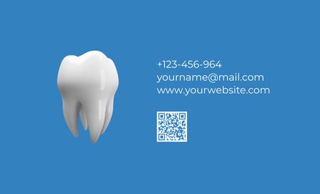 Modèle de visuel Make an Appointment to Dentist Center - Business Card 91x55mm