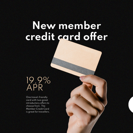 Modèle de visuel New member Credit Card offer - Instagram