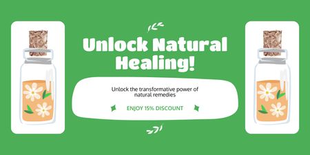 Platilla de diseño Natural Healing With Herbal Elixirs At Reduced Costs Twitter