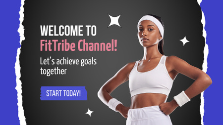 Effective Sport Workouts Channel With Coach YouTube intro Design Template