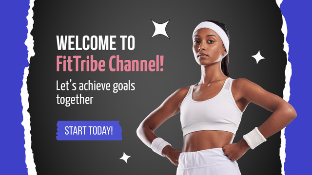 Template di design Effective Sport Workouts Channel With Coach YouTube intro