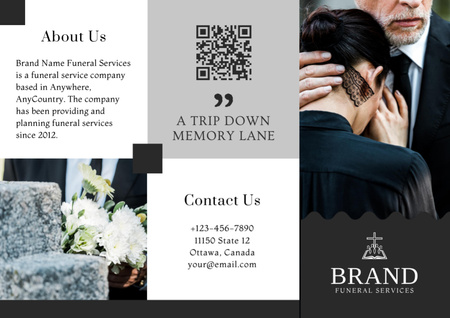 Funeral Home Advertising Brochure Design Template