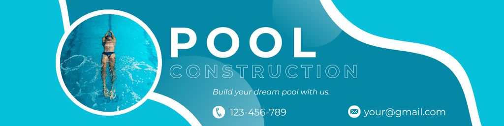 Szablon projektu Any Kind of Swimming Pool Services LinkedIn Cover