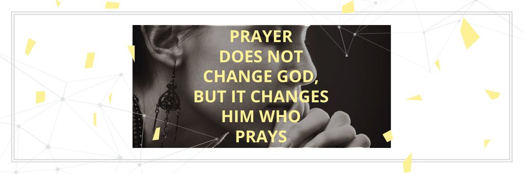 Ontwerpsjabloon van Twitter van Citation About Prayer Character Changing
