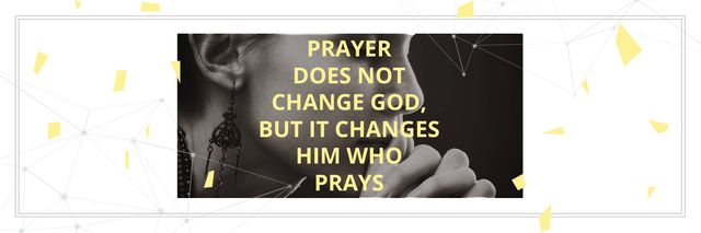 Plantilla de diseño de Citation About Prayer Character Changing Twitter 